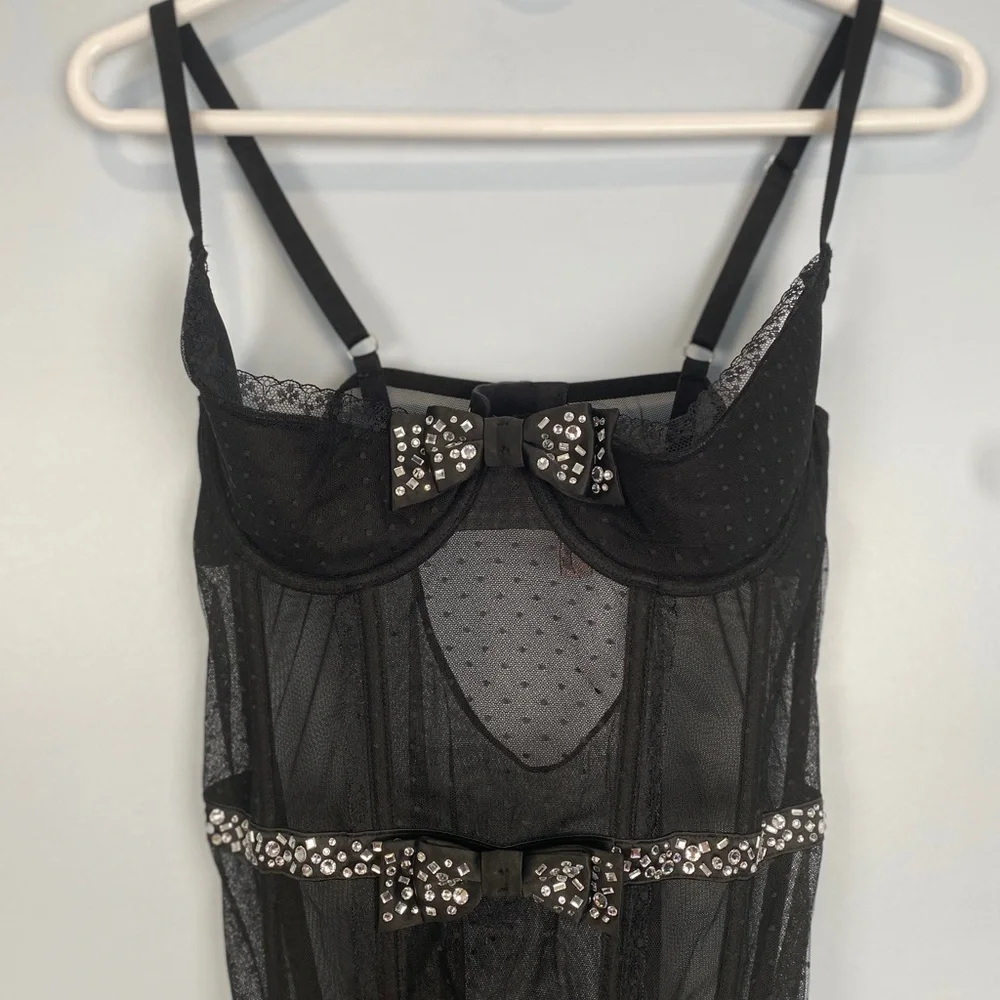 Victoria's Secret Lingerie Glamour Style Pinup‎ Corset Large L Sexy Date Night